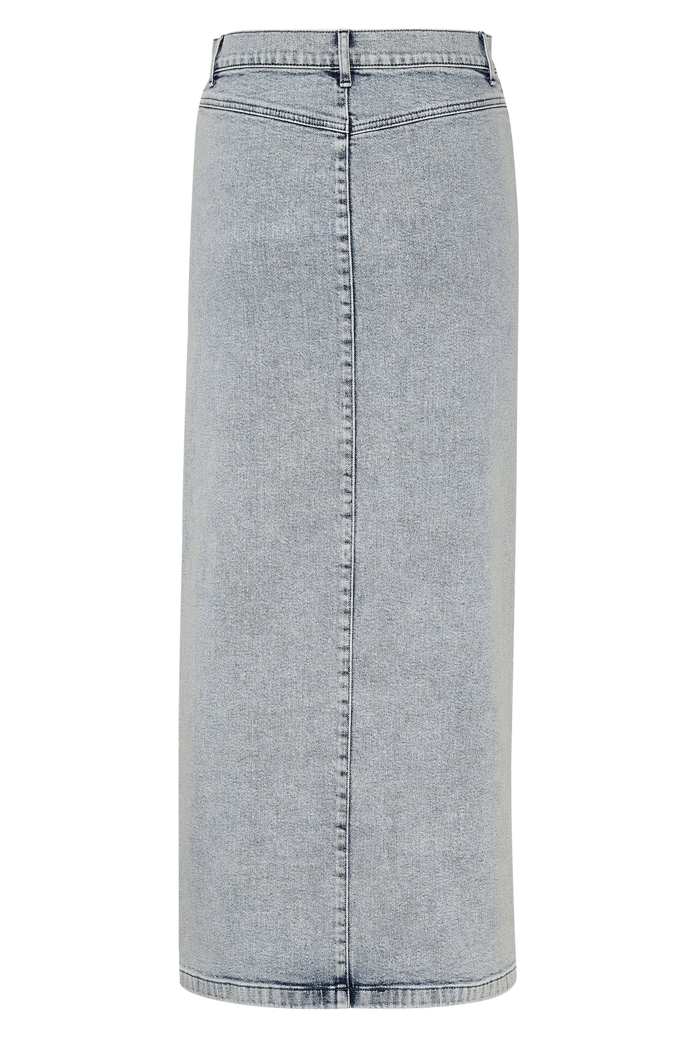 SiwGZ HW long skirt Light blue washed - 10908501