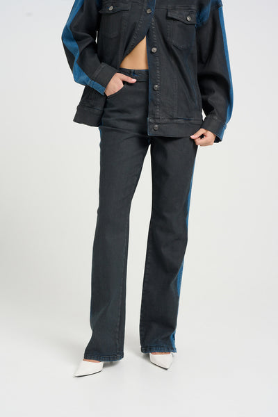 TimmieGZ HW straight jeans Blue/black washed Thumbnail