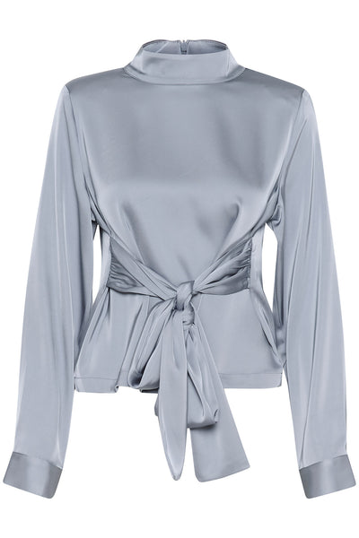 HarperGZ LS blouse Grey blue Thumbnail