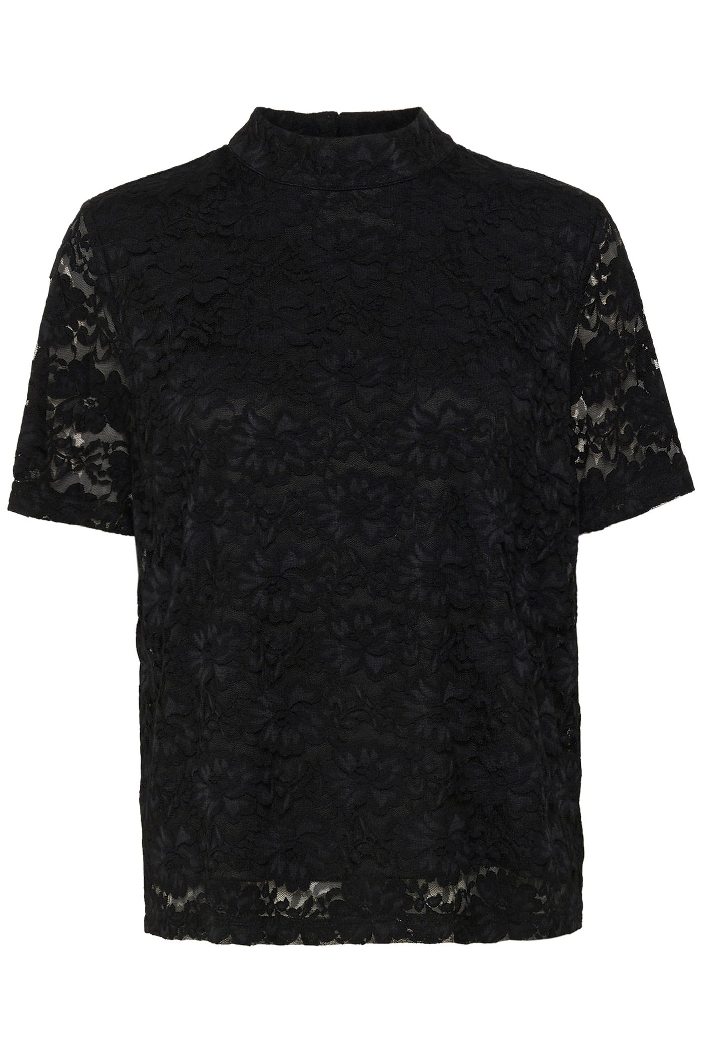 CRLasi SS Lace Blouse Pitch Black