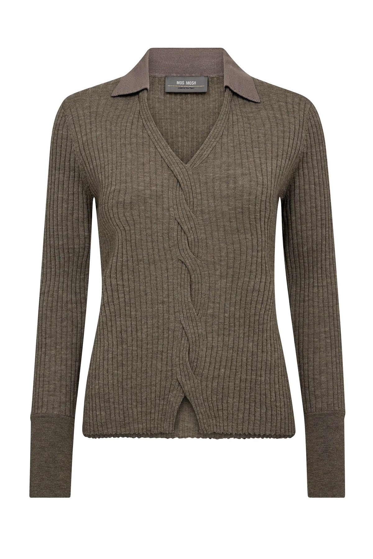MMRelena Rib Polo Knit Falcon - 173080