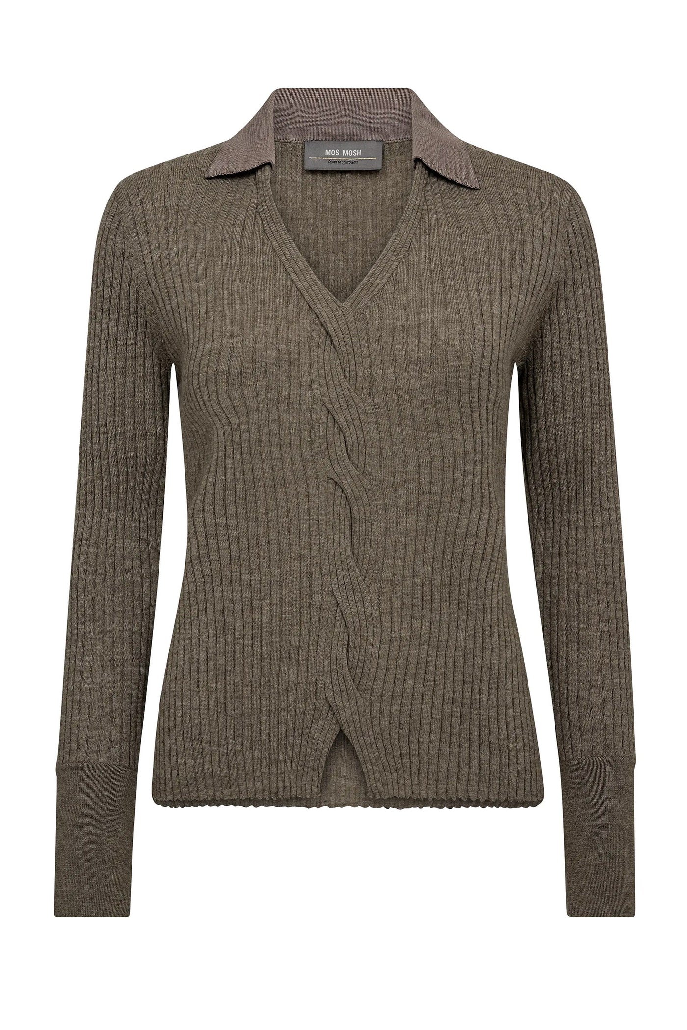 MMRelena Rib Polo Knit Falcon - 173080