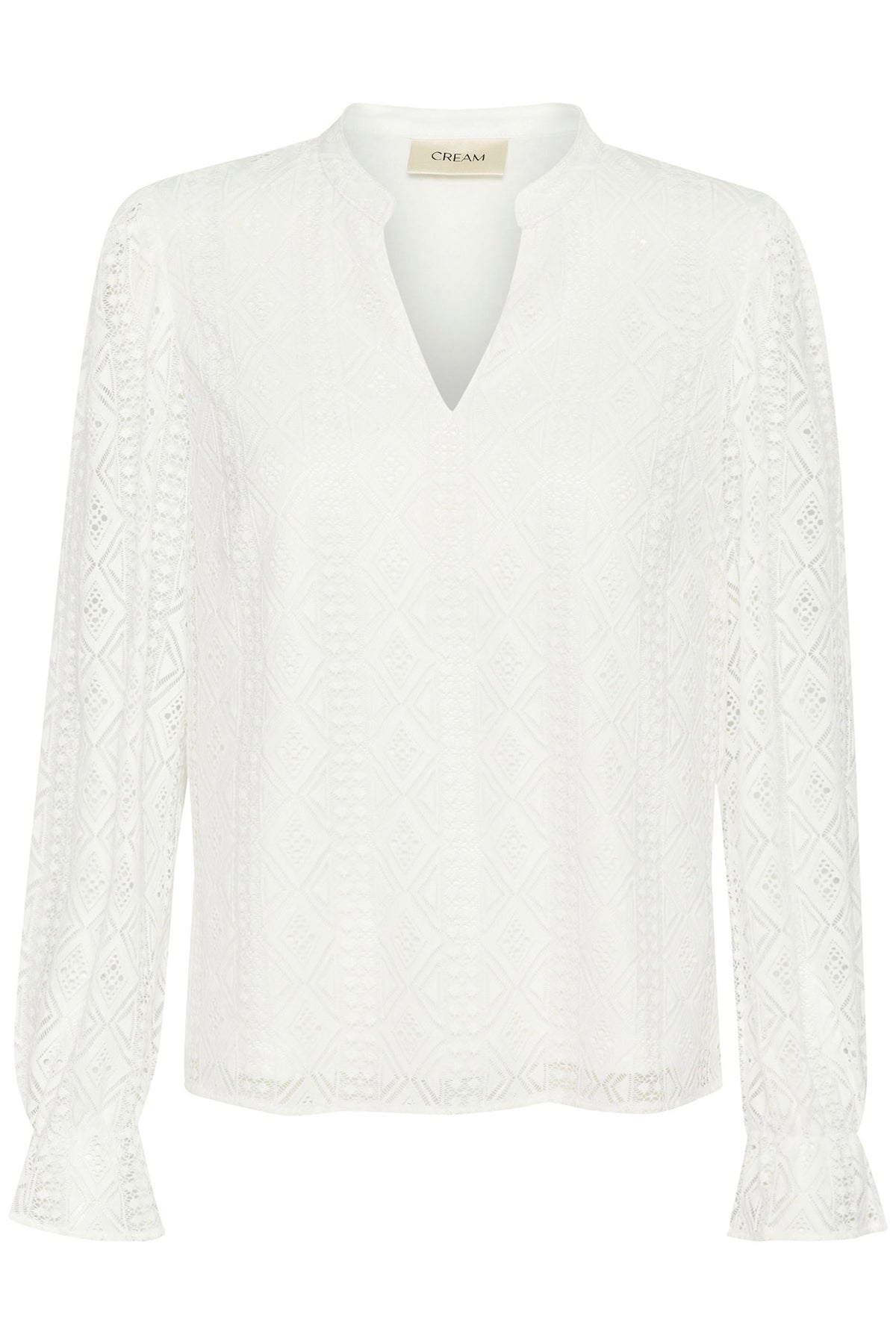 CRDanika LS Lace Blouse Snow White - 10613029