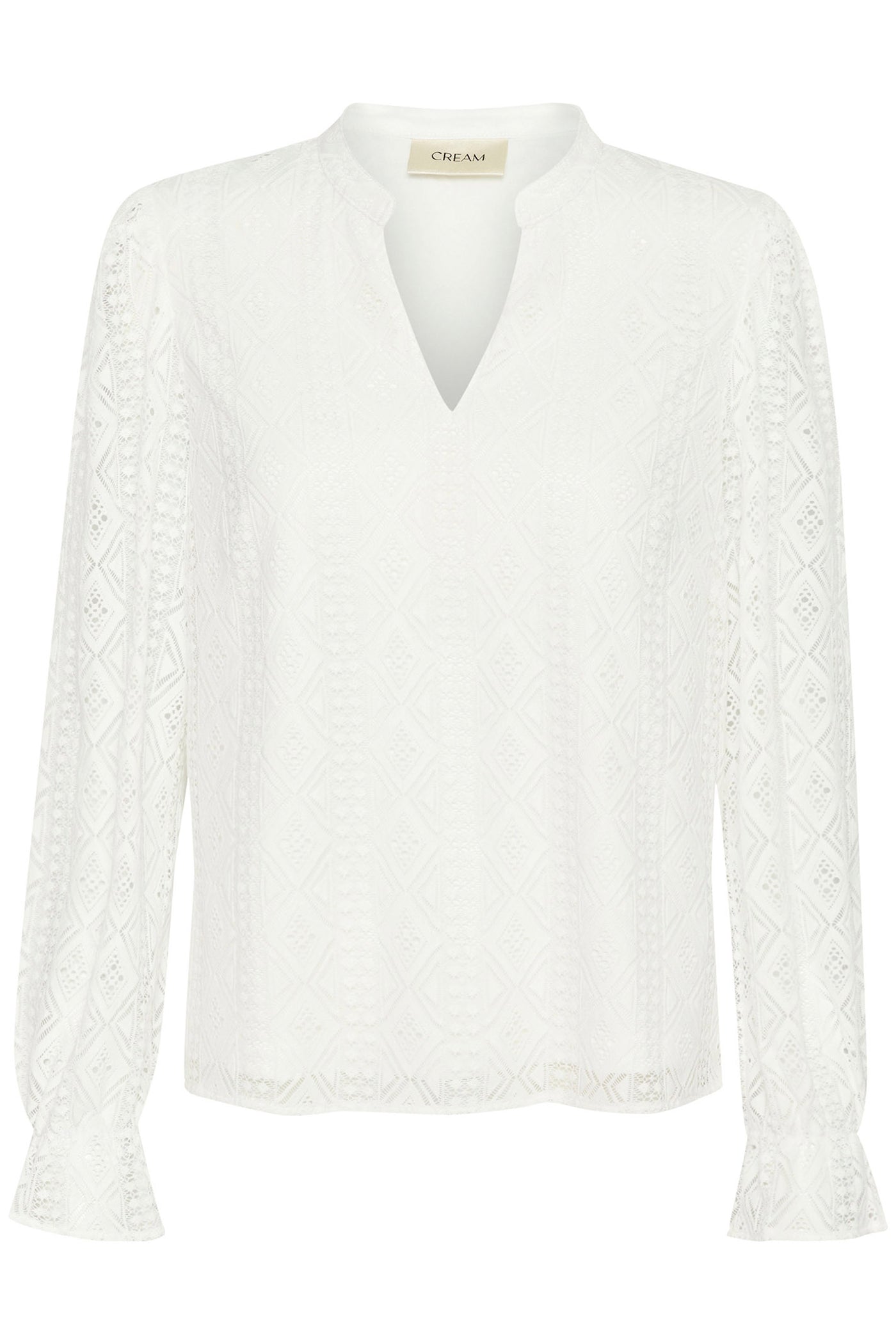 CRDanika LS Lace Blouse Snow White - 10613029