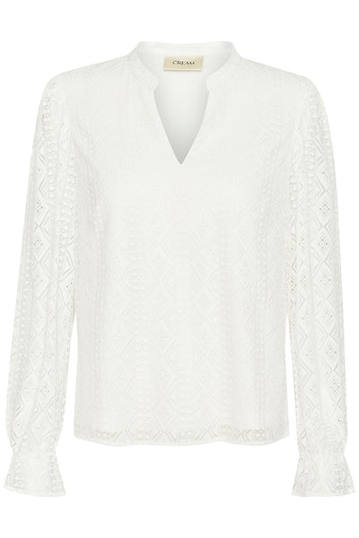 CRDanika LS Lace Blouse Snow White - 10613029 Thumbnail