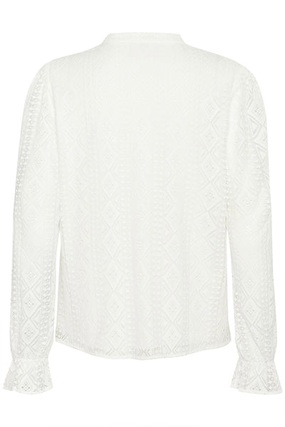 CRDanika LS Lace Blouse Snow White - 10613029 Thumbnail