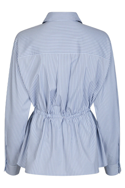 SOLEI STRIPED SHIRT 165072 BLU Light Blue - SOLEI STRIPED SHIRT 165072 Thumbnail