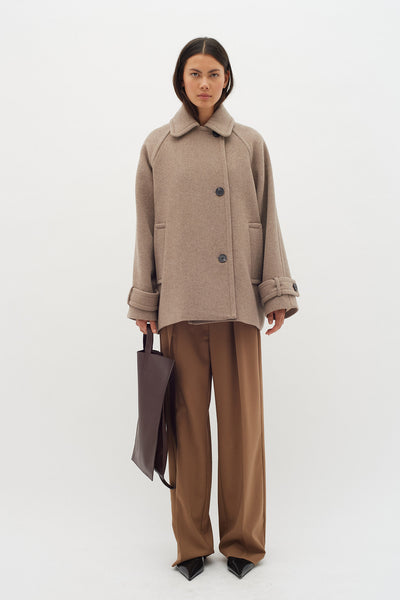 ThoraIW Minona Coat Sandy Grey Melange - 30109485 Thumbnail