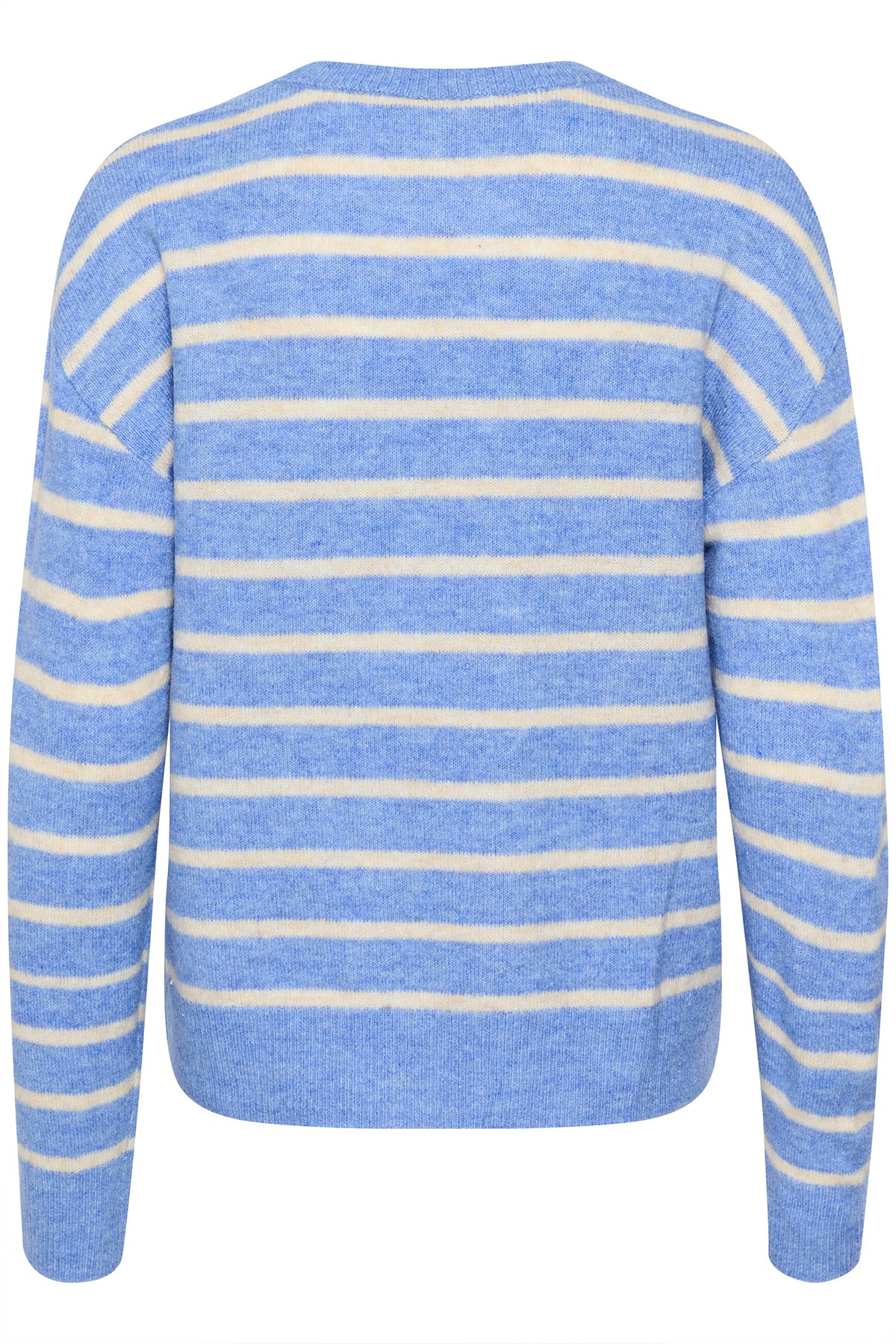 KAlida Knit Pullover Blue Melange/Beige Stripe - 10509373