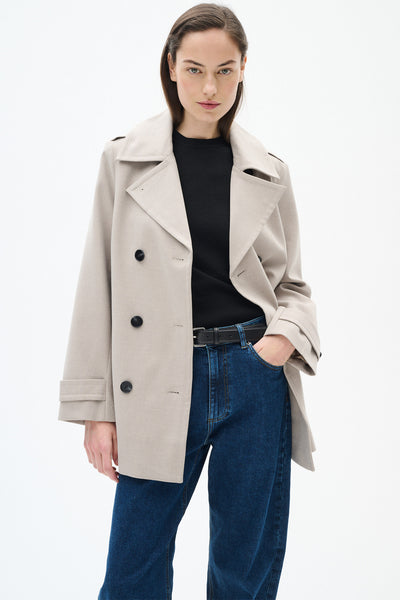UlrykaIW Sailor Coat Haze Melange - 30110019 Thumbnail