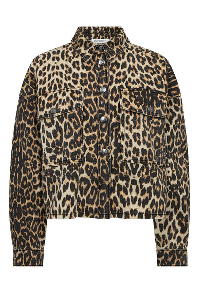 LeoCC Denim Crop Shirt 16-Khaki - 35931 Thumbnail