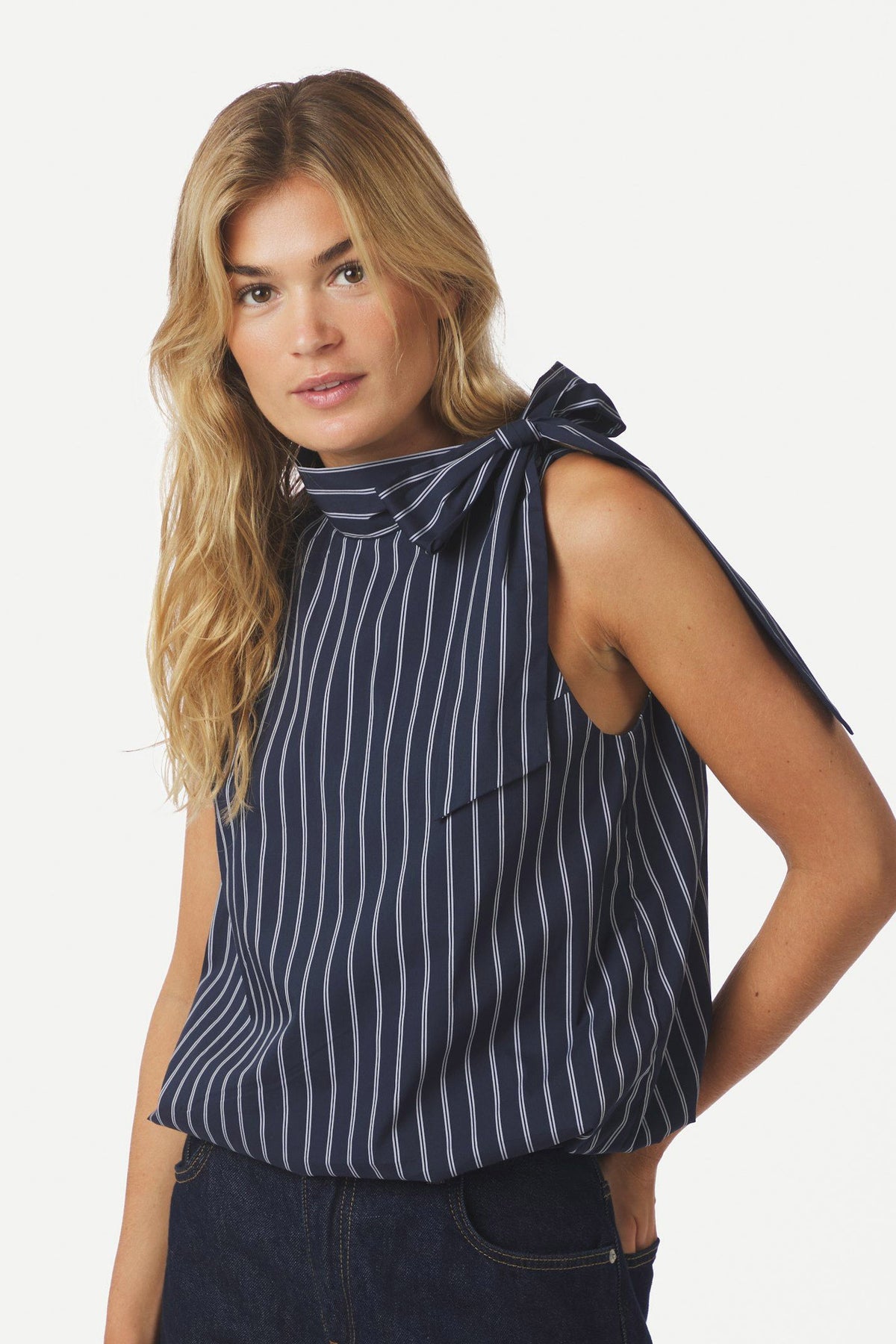 Veda Double Stripe Navy - 167204