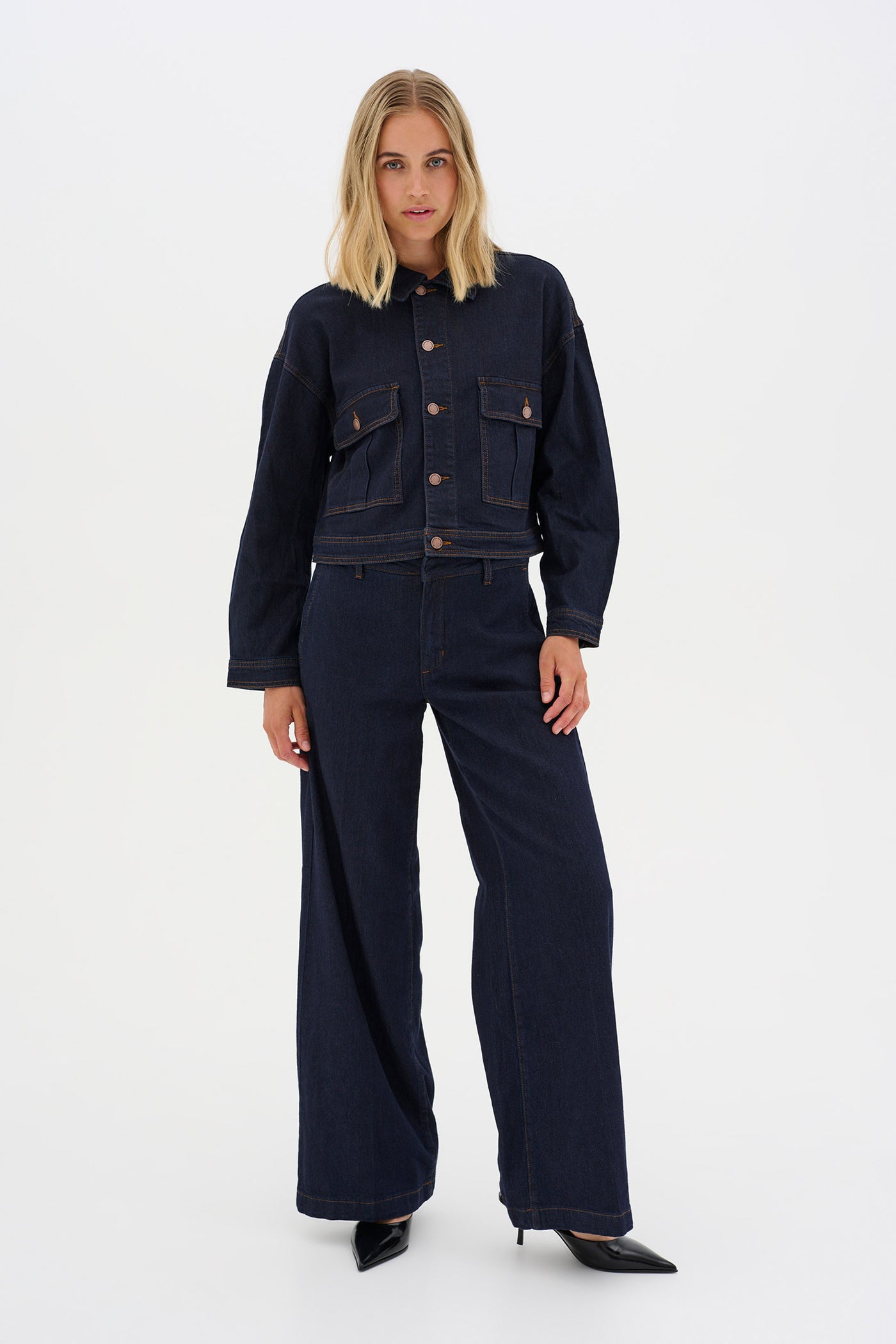 LaraMW 115 Jacket Dark Blue Un-Wash - 10704572