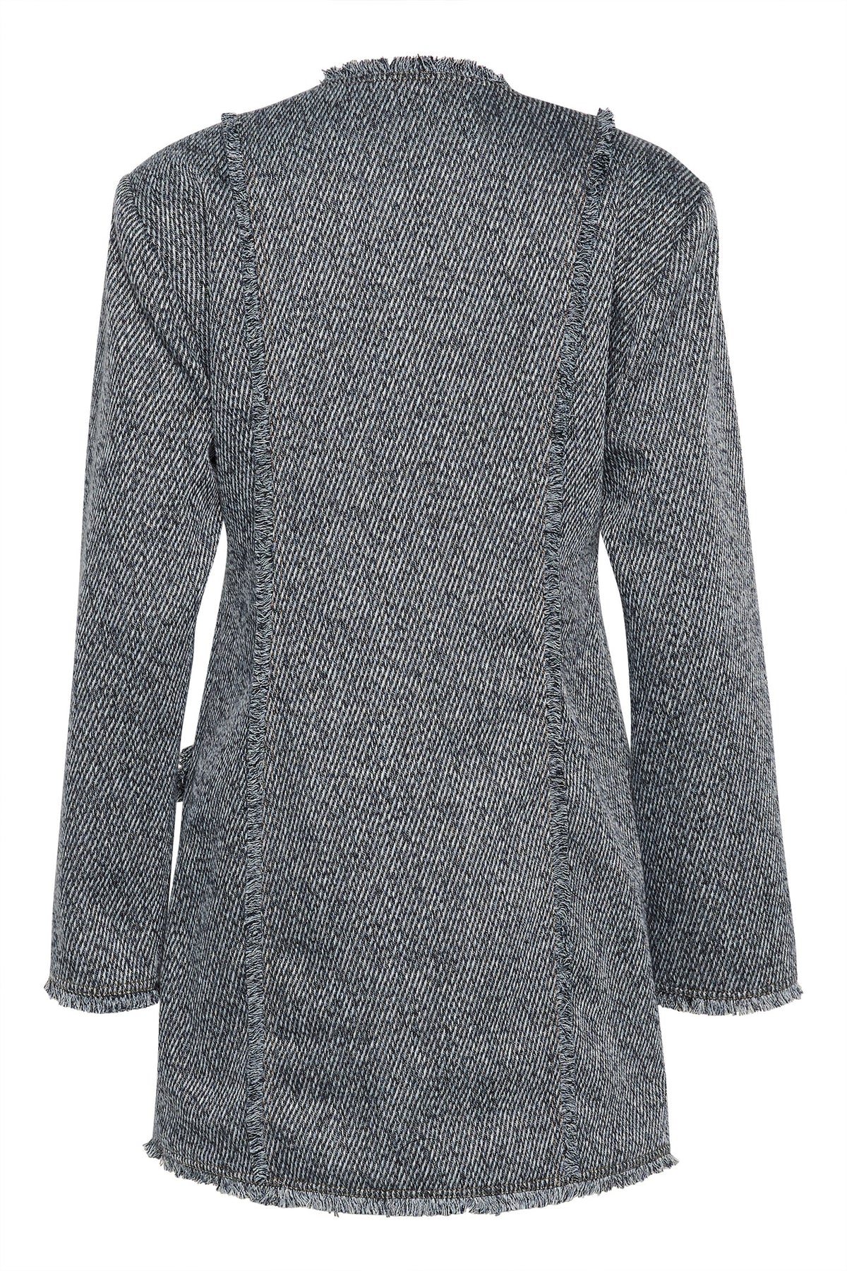 BelmaGZ dress Blue twill structure - 10909732
