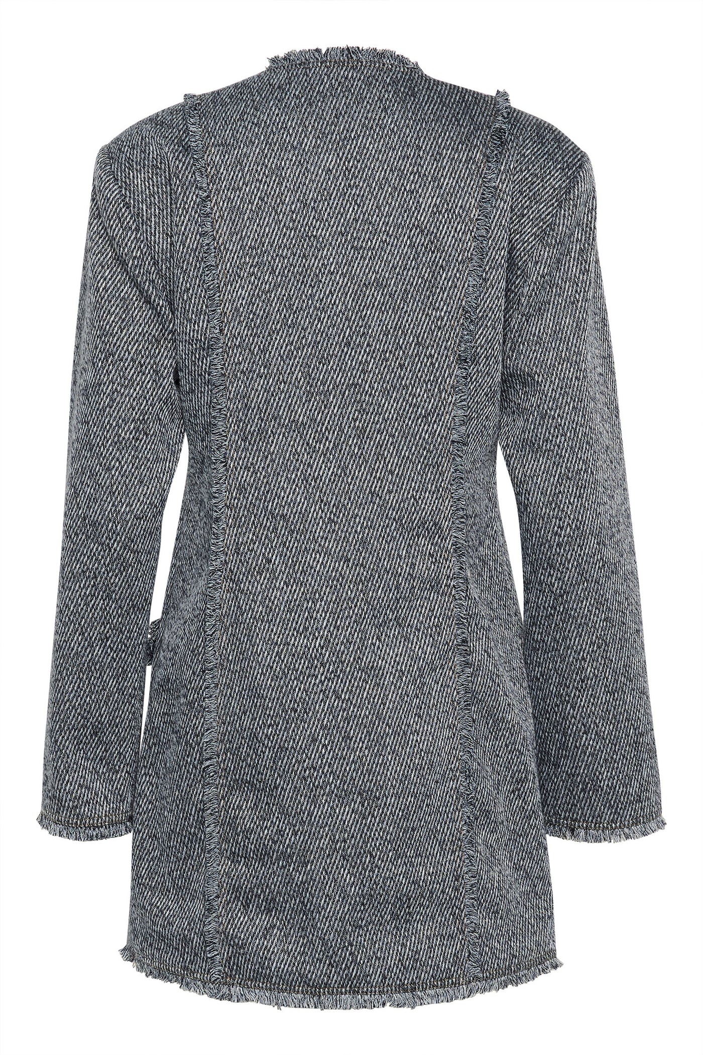 BelmaGZ dress Blue twill structure - 10909732