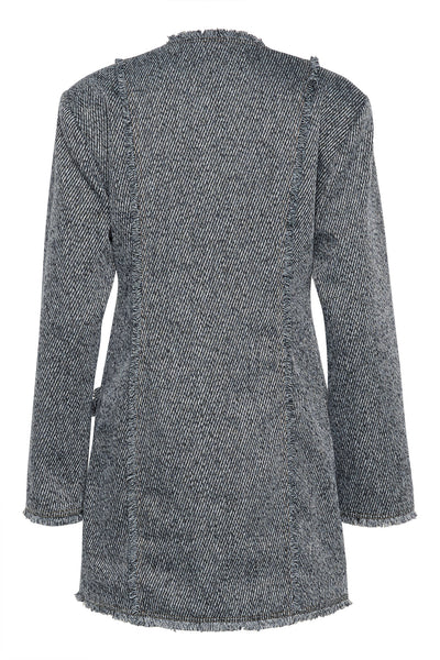 BelmaGZ dress Blue twill structure - 10909732 Thumbnail