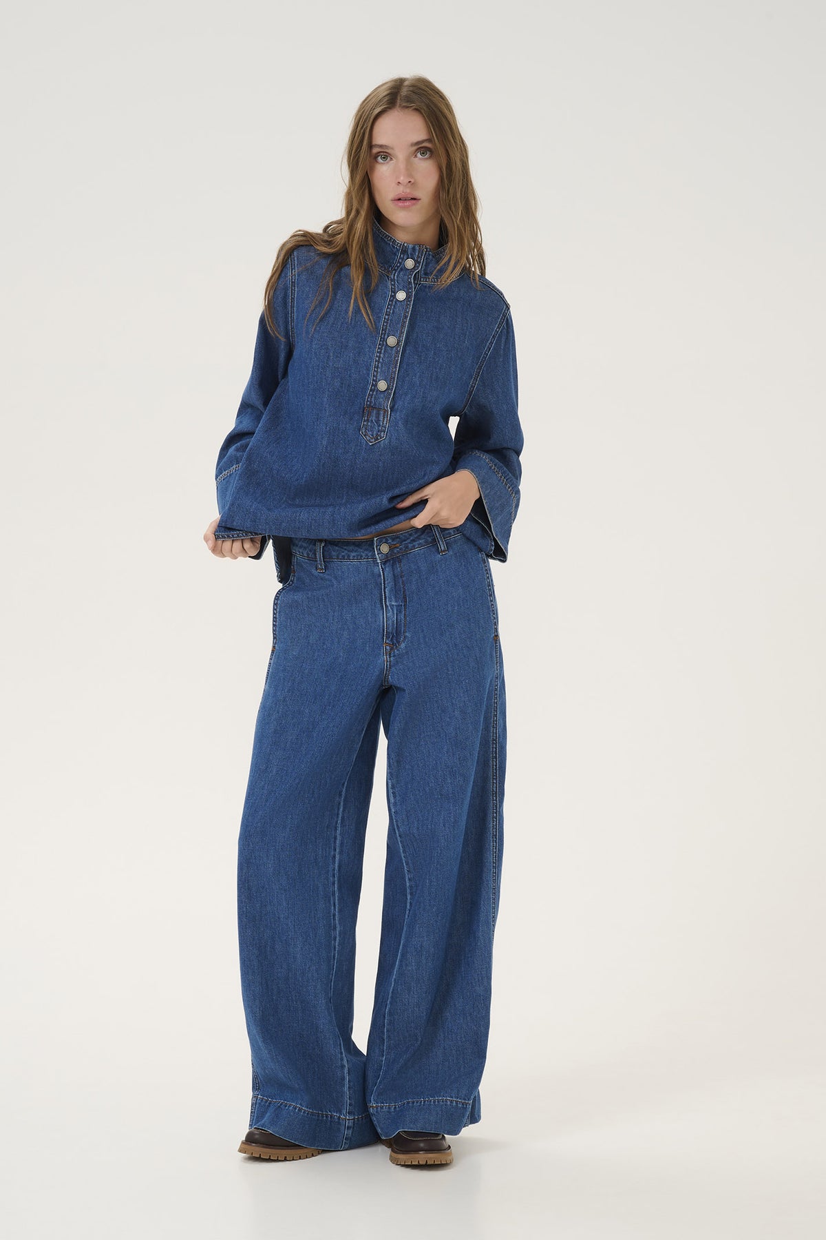 HilmaMW 171 X-Wide Pant Medium Blue Wash - 10705062