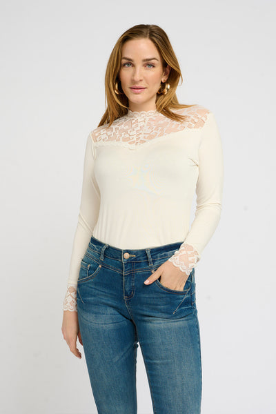 CRTrulla Jersey Blouse Eggnog - 10610672 Thumbnail