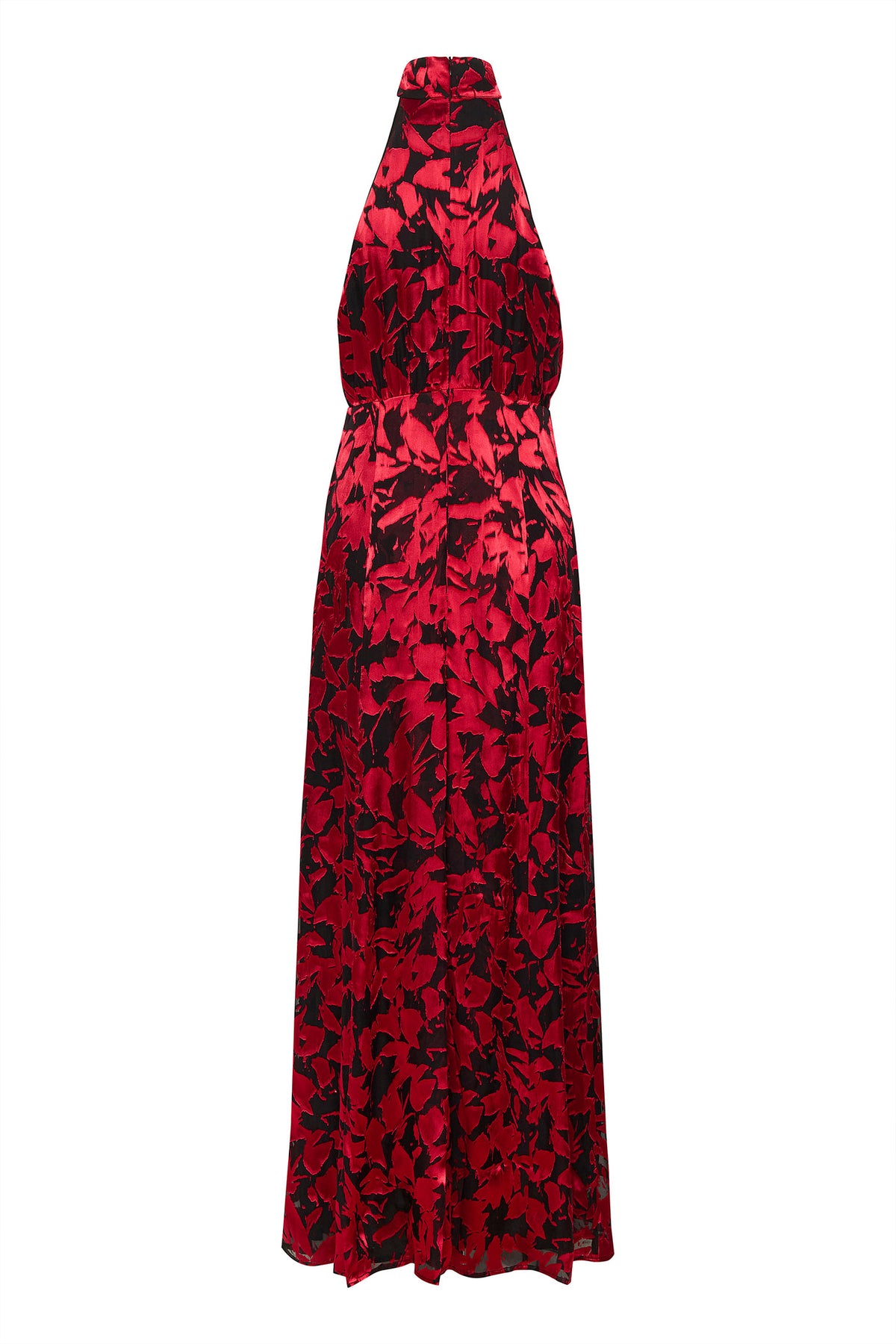 ElvaGZ P silk maxi dress Red leaves - 10909407