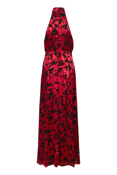 ElvaGZ P silk maxi dress Red leaves - 10909407 Thumbnail