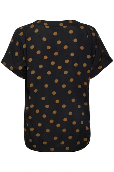 KAano Blouse Black With Mustang Dot Thumbnail