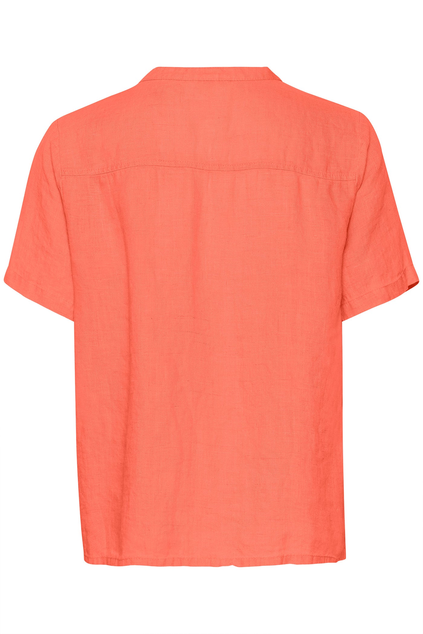 CRBellis Linen Shirt Hot Coral - 10611578