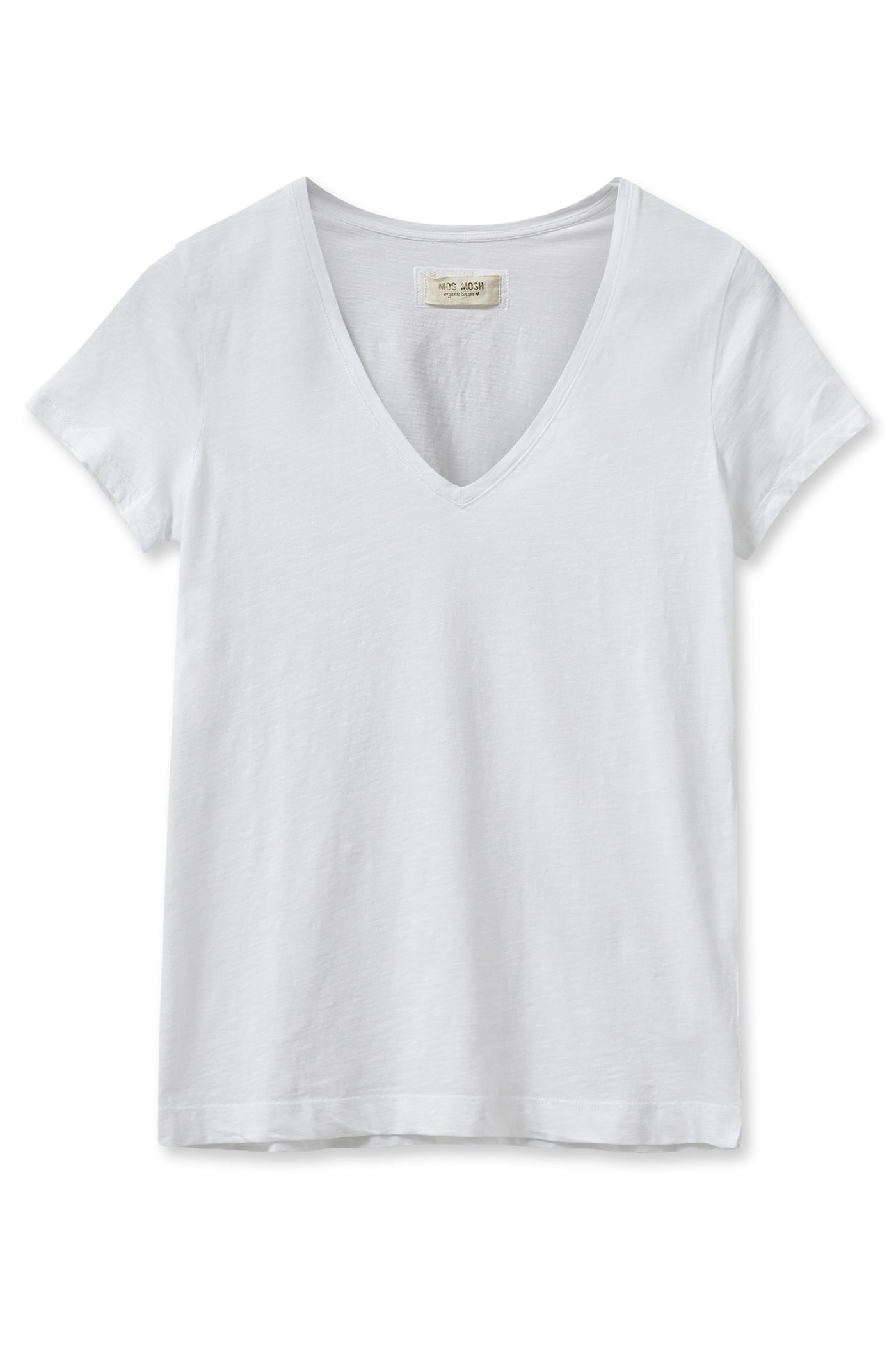 Arden Organic V-SS Tee White - 140930