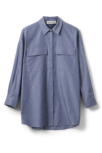 ELYNSW SHIRT 5092 Blue striped - S251220 Thumbnail